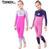 👉 Wetsuit kinderen SLINX Kids New 3MM Neoprene UV Protection Children's Diving Suit One Piece Swimsuit for Snorkeling Scuba Surfing