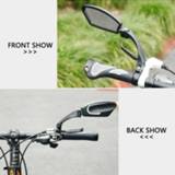 👉 Bike 1pcs 14*14*4cm Bicycle Rearview Handlebar Mirror Adjustable Wide Angle Left Mirrors with Reflective Strips Assessoires