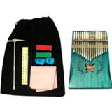 👉 Piano meisjes 17 Keys Kalimba Pattern Thumb Mahogany Body Musical Instrument Children's and Girls'Styles