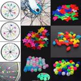 Bike multicolor plastic kinderen 36PCS/Set Kids Bicycle Wheel Spoke Beads Children Clips Decoration Gifts Cycling Accessories