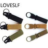 👉 Keychain canvas nylon alloy Men's clasp Colorful Military metal button Oyster mouth shape Paste belts Cool buckle men eagle belt