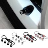 Keychain Universal Car Tire Valve Stem Cap American Flag Decal Air Dust Cover with Wrench Accessories