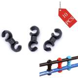 👉 Organizer 10Pcs Bicycle Cable Clips Rotating S-Hook Bike MTB Brake Gear Housing Fixing Holder Guide S Style Buckle