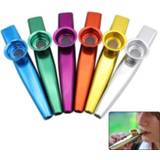 Harmonica kinderen 1pc Metal Kazoo With 6 Flute Diaphragm Mouth For Beginners Kids Adult Party Gifts Musical Instrument