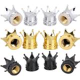 👉 Bike 4pcs Bicycle Auto Truck Accessories Tire Valve Caps Crown Tyre Tools Wheel Stem On The Nipple Cap