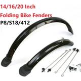 👉 Bike Folding Fenders DA HON 14 Inch 412 16/18/20 SP8 D8 V Brake / Disc Fender Practical Accessories