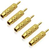 Microphone goud Guitar Gold Plated 3.5mm 1/8 inch Male to 6.3mm 1/4 Female Stereo Jack Cable Connector Adapter Converter Audio