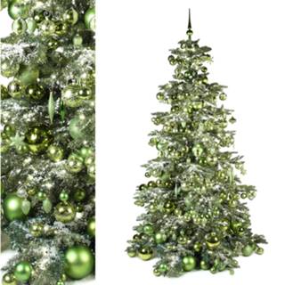 👉 Ornament donkergroen Luxury set of 295 ornaments in green colors for a 240cm Christmas tree (Christmas not included) 7422220973989