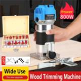 👉 Router Electric Hand Trimmer Wood Carving Machine With Carrying Case Woodworking Milling Slotting Power Tools800W