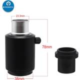 👉 Camera-adapter 38mm CTV Stereo Microscope Camera Adapter 23.3mm C Mount Industrial Digital Video Microscopio Aadapter Tube