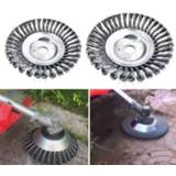 👉 Grasstrimmer steel Grass Tray Plate for Lawnmower 8/6 inch Wire Trimmer Head Rounded Edge Weed Brush Removal