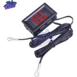 Thermometer Mini Waterproof DC 4V-28V 0.28 inch LED Dual Display Digital w/ NTCMetal Probe Temperature Sensor Tester Car Room