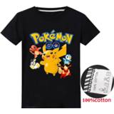 Print T-shirt jongens meisjes TAKARA TOMY Pokemon Pikachu Cotton Children's Clothing Boys and Girls Gifts Birthday