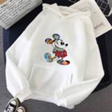 Hoodie Mickey Mouse T-shirt Trend Cartoon Anime Long Sleeve Clothes Sweatshirt Clothing Christmas New Year Birthday Gift