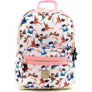 👉 Rugzak roze Soft Pink polyester kinder Pick & Pack Fun M Birds 8720165515950