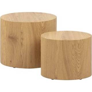 👉 Bijzettafel MDF bruin Vestbjerg Bernie Set van 2