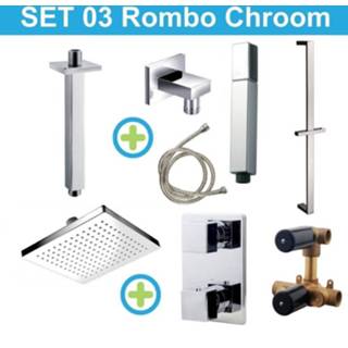 👉 Regendouche set chroom kranen Wiesbaden inbouw 03 Rombo 8719304171904