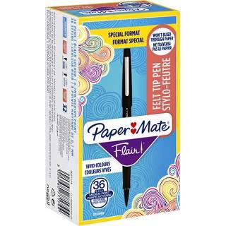 👉 Fineliner zwart Paper Mate Flair 0.7MM Valuepack Á 36 Stuks 3026980771744