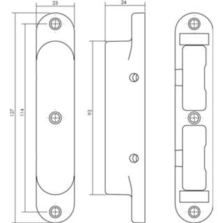 👉 Sluitkom zwart SKG2 gegoten 23x127mm 8714186487518