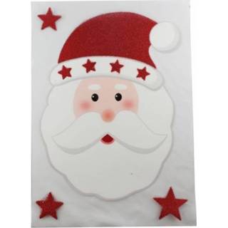 👉 Stickervel rood wit PVC unisex Peha kerstman 28,5 x 40 cm rood/wit 8712953301135