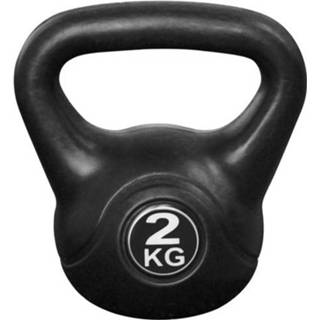 Kettlebell zwart kunststof voor binnen en buiten - 2 kg 5601570641454