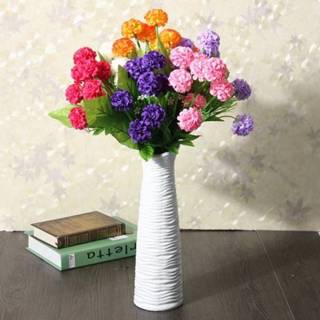 👉 Zijden bloem Kunstmatige Daisy Chrysanthemum Bloemen Boeket 8 Hoofden 7 kleuren Home Garden 8719603445409