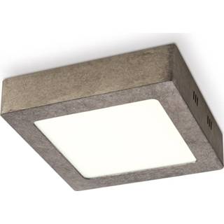 👉 Plafondlamp Home sweet LED Ska 17 vierkant burned-metal - taupe 8718808190763