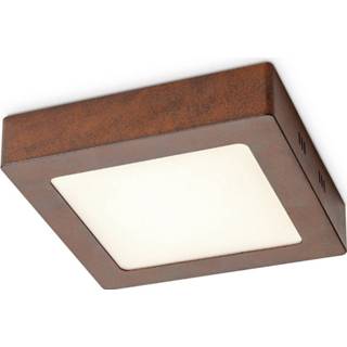 👉 Plafond lamp male Home Sweet plafondlamp LED Ska vierkant roest 12W 8718808190824