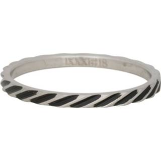 Edelstaal zilver nederlands 20 vrouwen zwart IXXXi Vulring Slanting Stripes | Maat 8719794008131