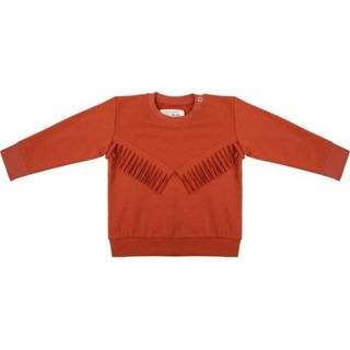 👉 Sweater roestbruin katoen 104 root antraciet meisjes Little Indians Boho maat 8720246371369
