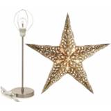 👉 Kerstster wit goud Decoratie wit/goud 60 cm inclusief tafellamp/lamp standaard