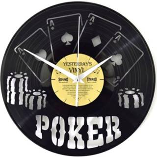 👉 Klok vinyl Poker - Gemaakt Van Een Gerecyclede Plaat 6013928877870