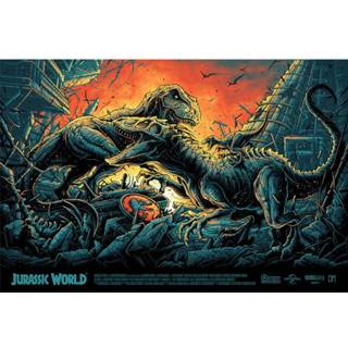 👉 Jurassic World Screenprint by Dan Mumford