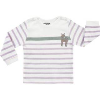 👉 Shirt wit babymode meisjes JACKY met lange mouwen WOODLAND TALE off- white / stripes 4001742874535