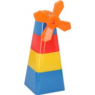 Houten blok Eddy Toys - Speelgoedmolen blokjes stapelen 5dlg 8711252002262