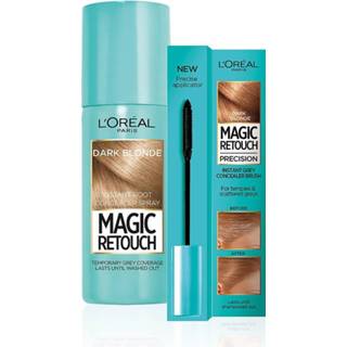 👉 Concealer grijs vrouwen L'Oréal Paris Magic Retouch dark blonde 75ml & Precision Instant Grey Brush Set