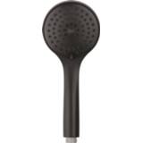 👉 Handdouche zwart kunststof Plieger Napoli losse met 3 straalsoorten Ø 10cm, mat 8711238405773