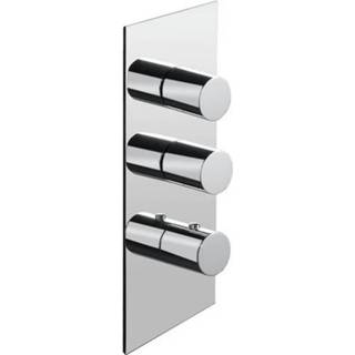 👉 Chroom afbouwdeel Plieger Napoli voor thermostatische inbouwdouchekraan met 2-weg omstelling, 8711238397979