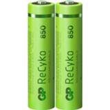 👉 Batterij Oplaadbare AAA (potlood) GP Batteries ReCyko+ HR03 NiMH 850 mAh 1.2 V 2 stuk(s) 4891199199585