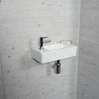 👉 Fonteinset wit chroom Mat Wiesbaden Color (kraangat links) 8719304725435