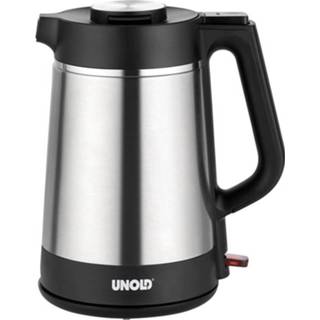 👉 Waterkoker zwart RVS Unold BLITZKOCHER Thermo Snoerloos RVS, 4011689187155