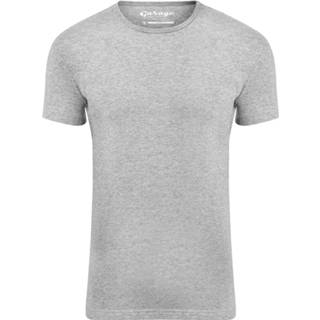 👉 Shirt grijs l male print Garage Bodyfit t-shirt r-neck grey mêlée 8718164845178