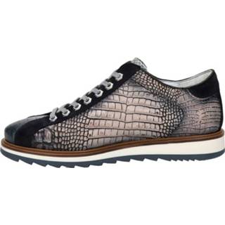 👉 Lage sneakers geprint leer men grijs Giorgio 8720251179721