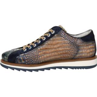 👉 Lage sneakers geprint leer men blauw Giorgio 8720251179806