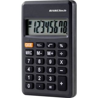👉 Basetech BT-CA-1008 Zakrekenmachine werkt op batterijen Black Aantal displayposities: 8