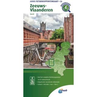 👉 Fietsknooppuntenkaart Zeeuws-Vlaanderen 1:100.000 - Anwb (ISBN: 9789018046996) 9789018046996