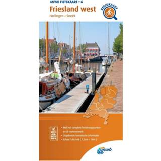 👉 Fietskaart One Size unisex ANWB 6 - Friesland West 9789018047078