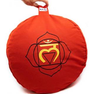 👉 Meditatiekussen rood boekweitkaf katoen Spiru - 1e Chakra Muladhara 36 x 15 cm 7448124019035