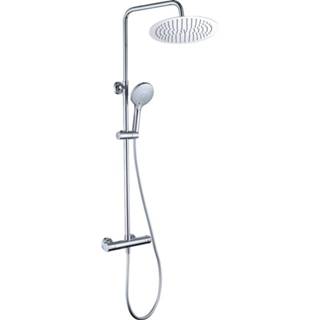 👉 Hoofddouche chroom Bewonen Shine thermostatische stortdoucheset - 20cm handdouche 3-standen rond 7423456428403