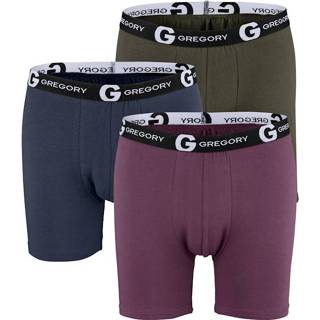 👉 Boxer short mannen blauw kaki marine Boxershort G Gregory 1x marine, aubergine, 4055718658940